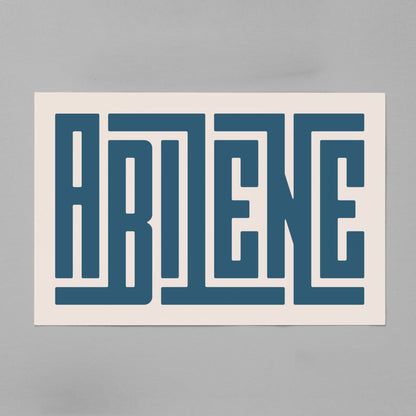 Unframed Abilene Poster on Gray Background