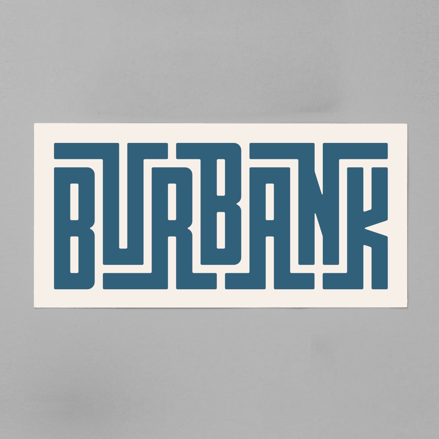 Unframed Burbank Poster on Gray Background