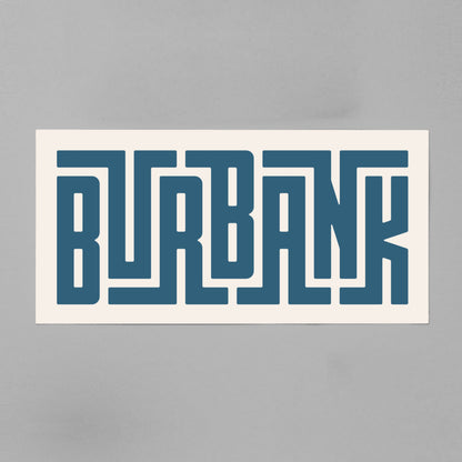 Unframed Burbank Poster on Gray Background