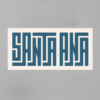Unframed Santa Ana Poster on Gray Background
