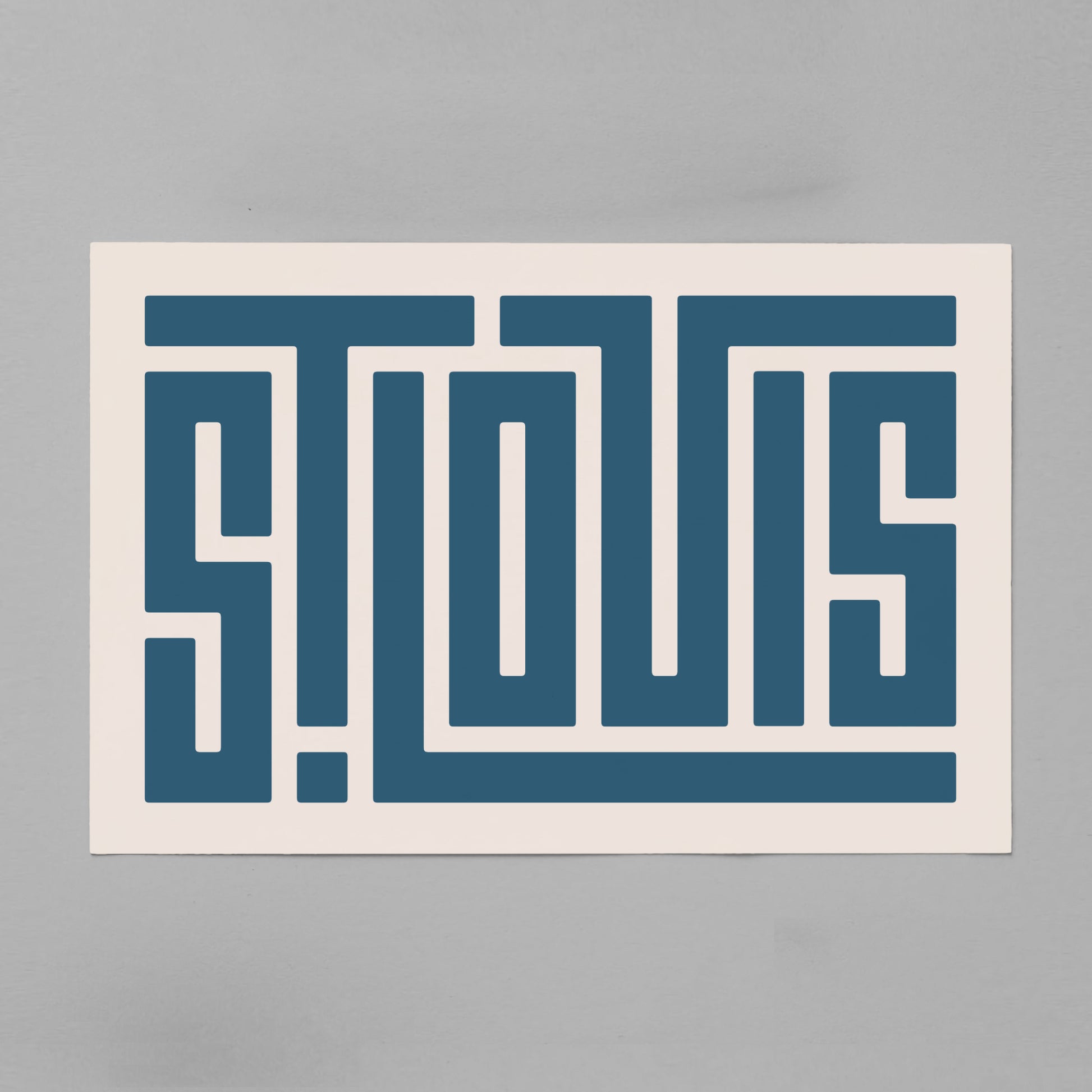 Unframed St. Louis Poster on Gray Background