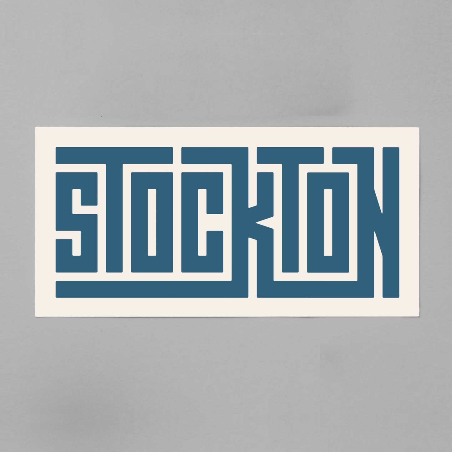 Unframed Stockton Poster on Gray Background
