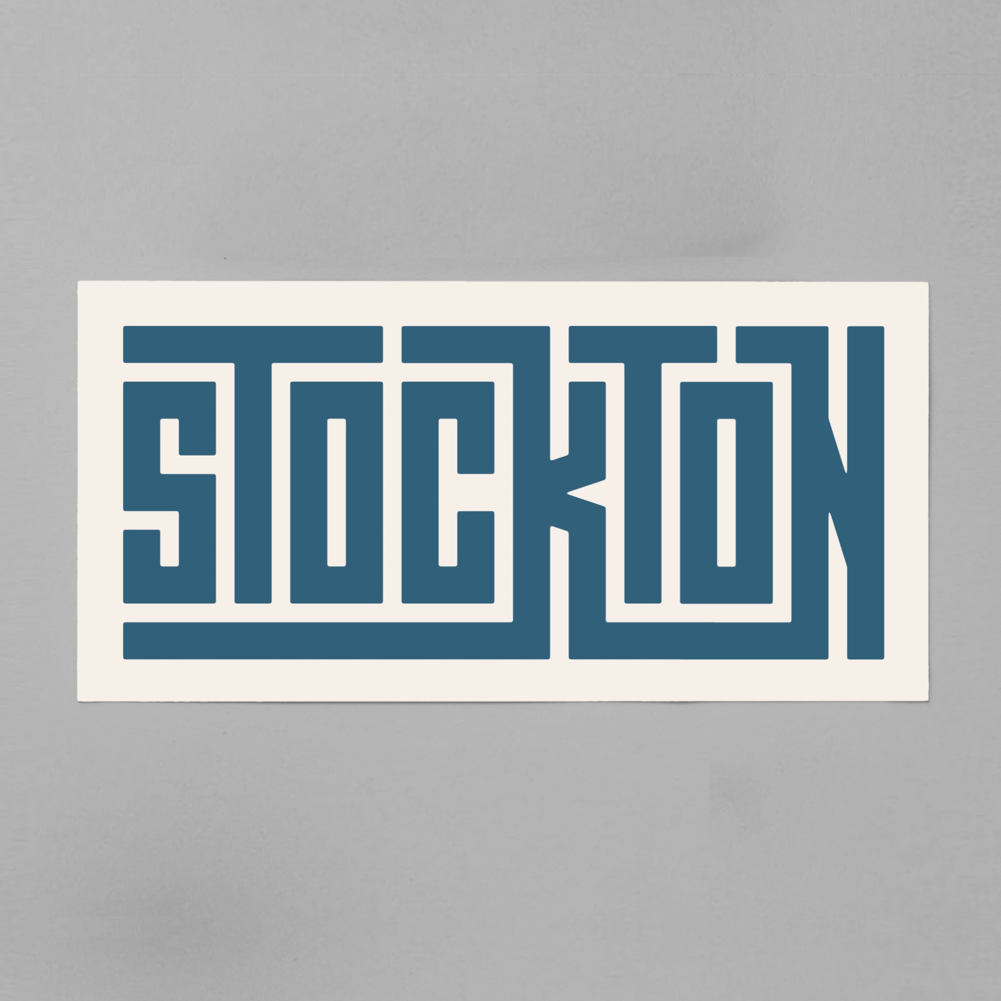 Unframed Stockton Poster on Gray Background