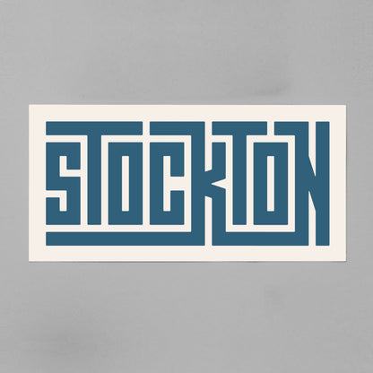 Unframed Stockton Poster on Gray Background