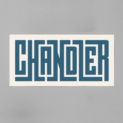 Unframed Chandler Poster on Gray Background