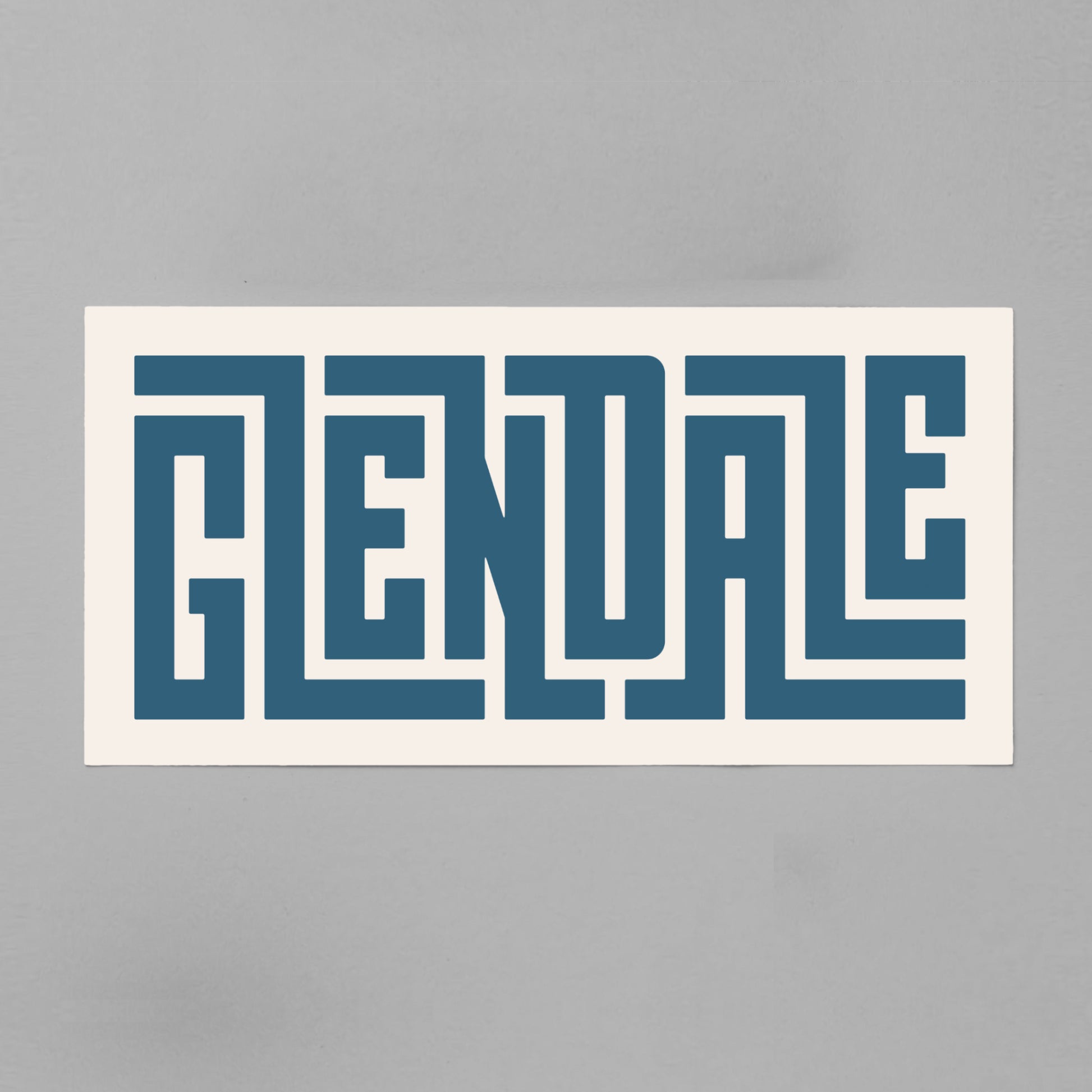 Unframed Glendale Poster on Gray Background