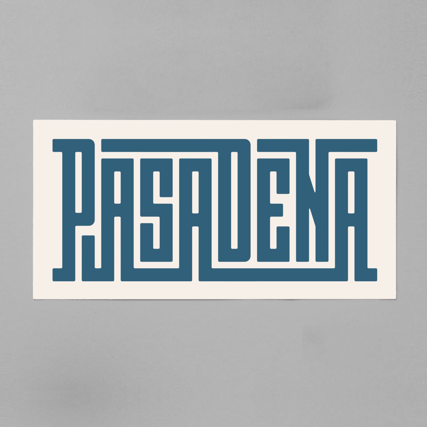 Unframed Pasadena Poster on Gray Background