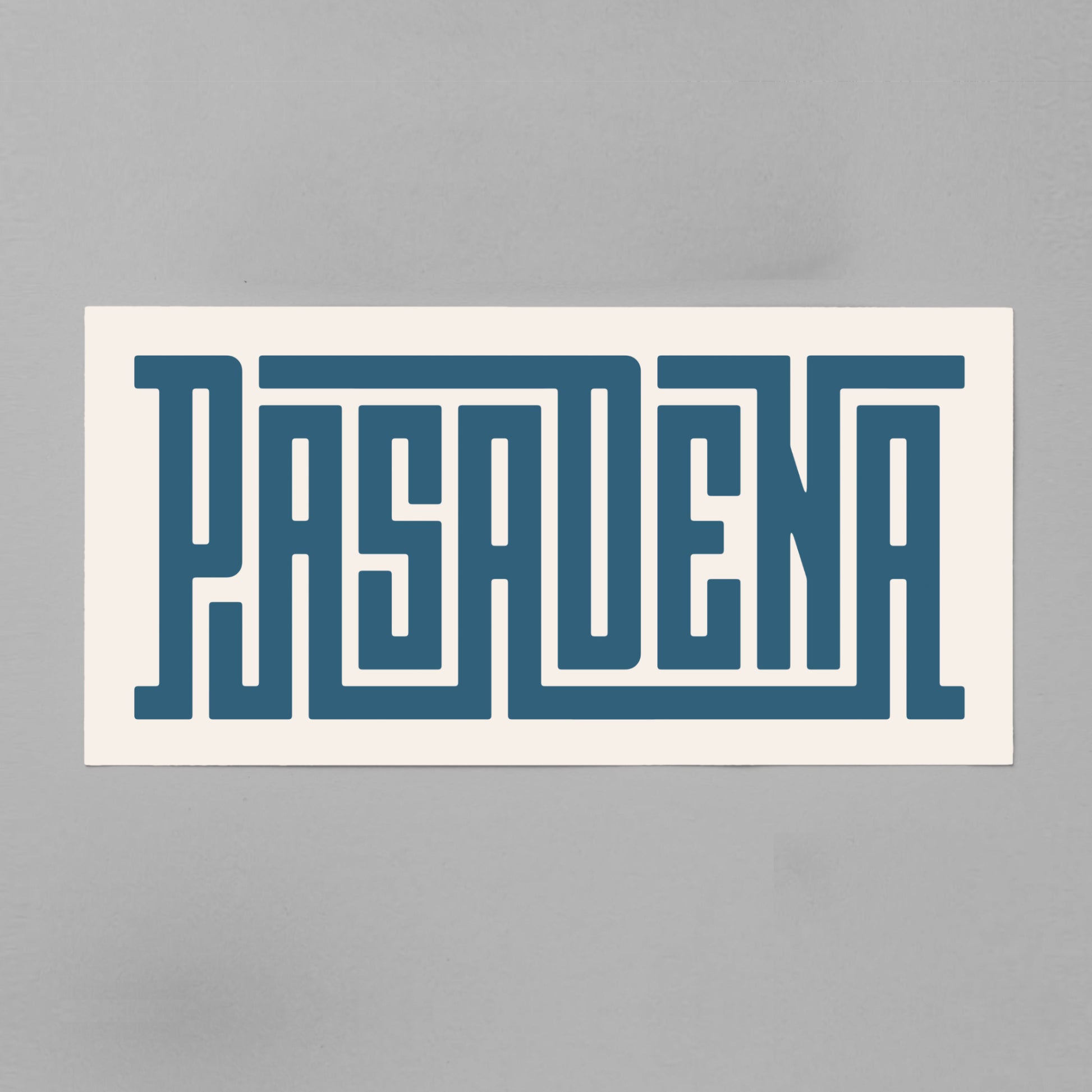 Unframed Pasadena Poster on Gray Background