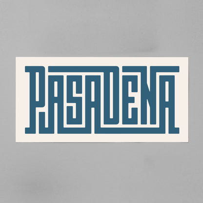 Unframed Pasadena Poster on Gray Background