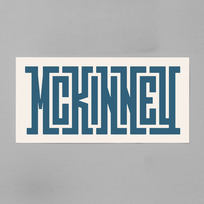 Unframed McKinney Poster on Gray Background