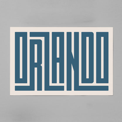 Unframed Orlando Poster on Gray Background