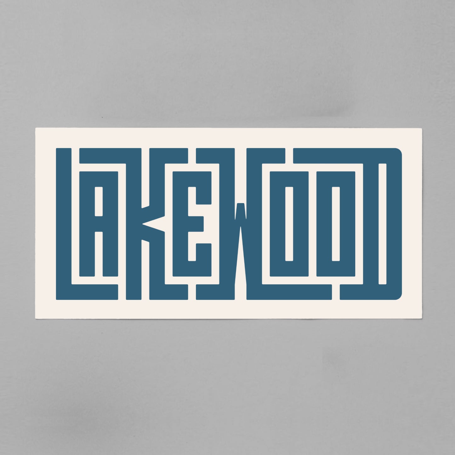 Unframed Lakewood Poster on Gray Background