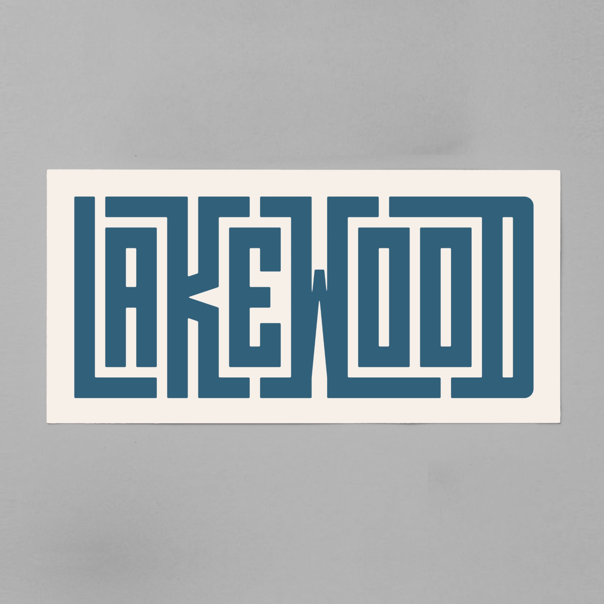 Unframed Lakewood Poster on Gray Background