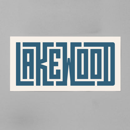 Unframed Lakewood Poster on Gray Background