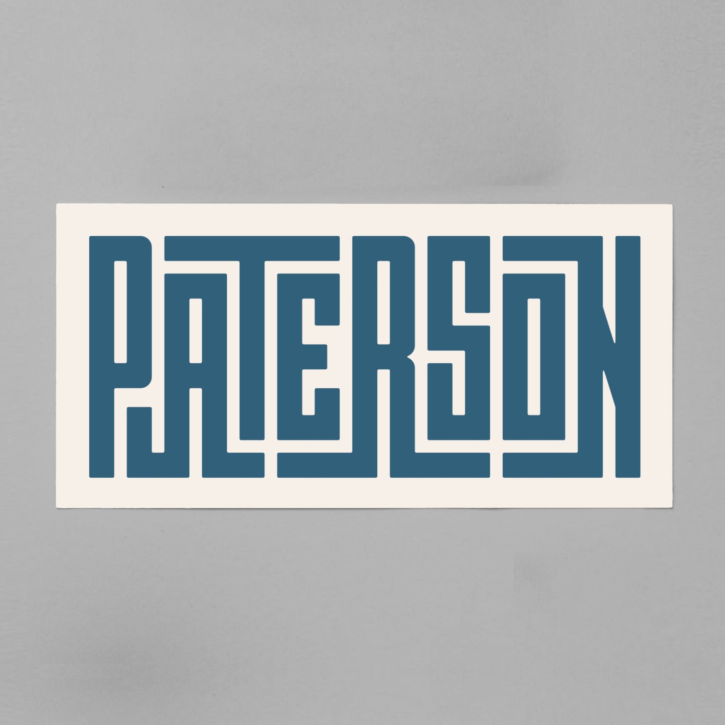 Unframed Paterson Poster on Gray Background
