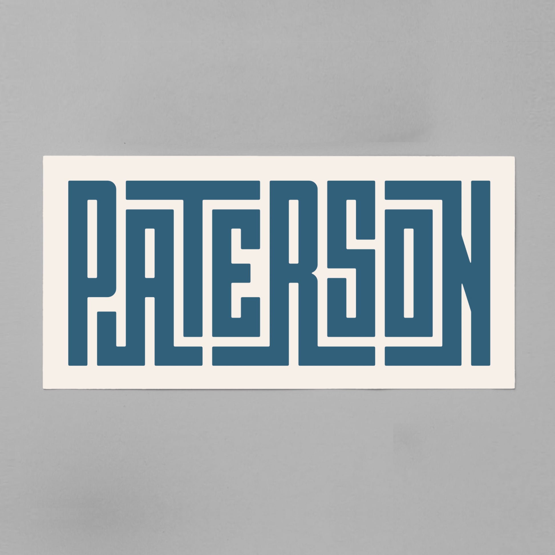 Unframed Paterson Poster on Gray Background