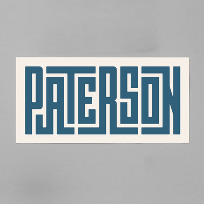 Unframed Paterson Poster on Gray Background