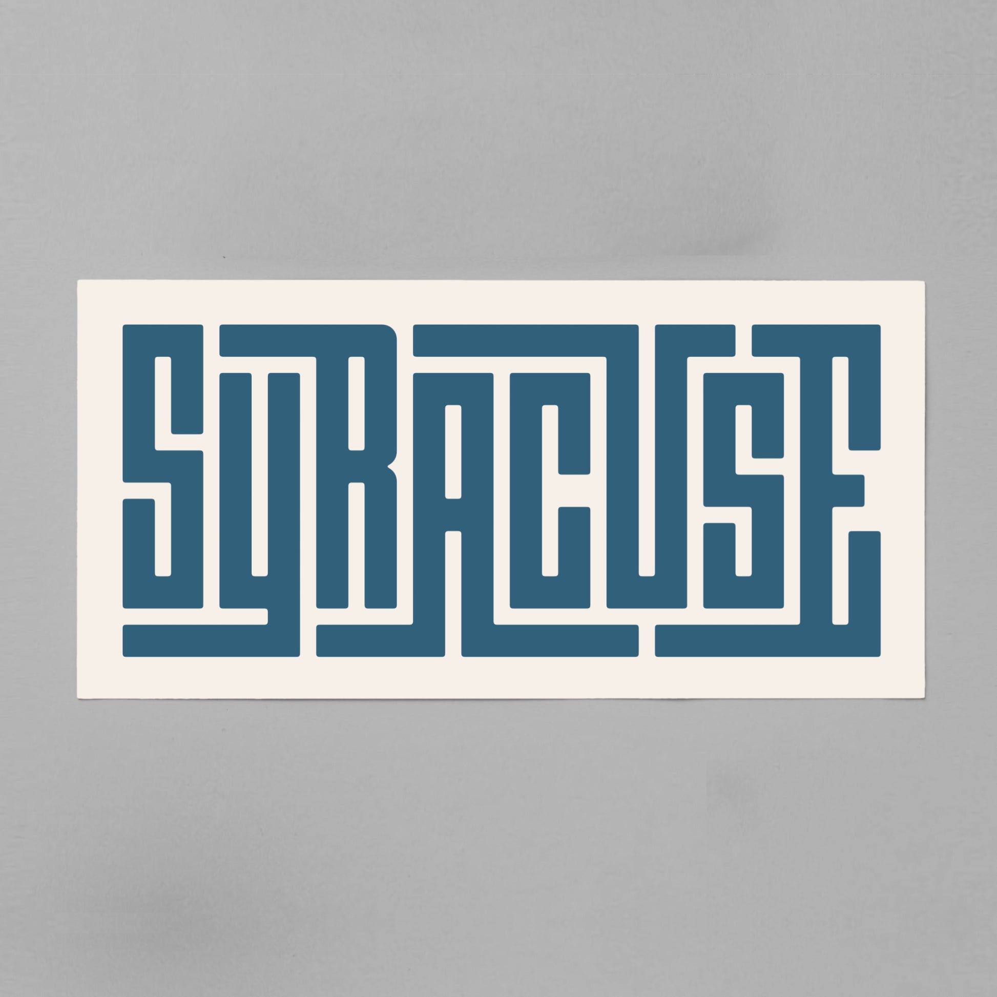 Unframed Syracuse Poster on Gray Background