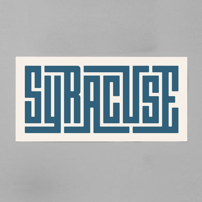 Unframed Syracuse Poster on Gray Background