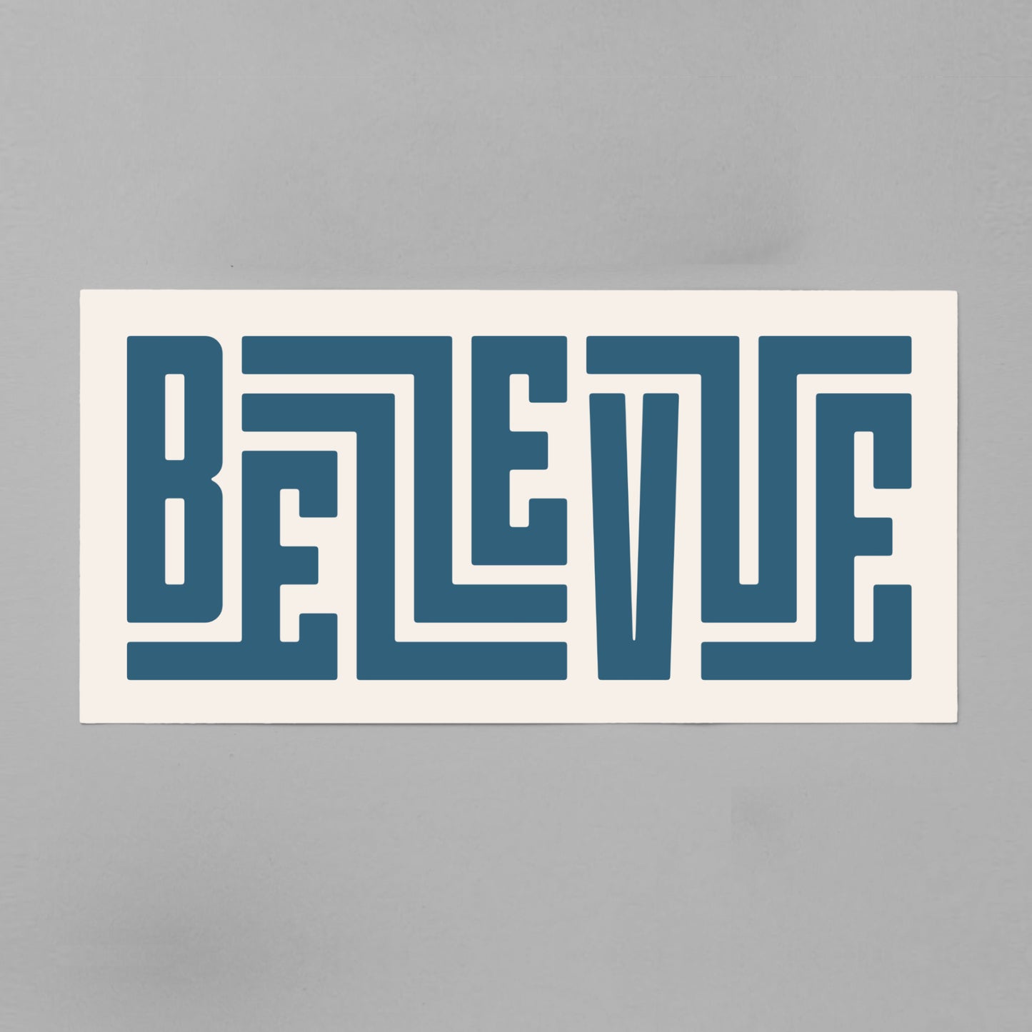 Unframed Bellevue Poster on Gray Background