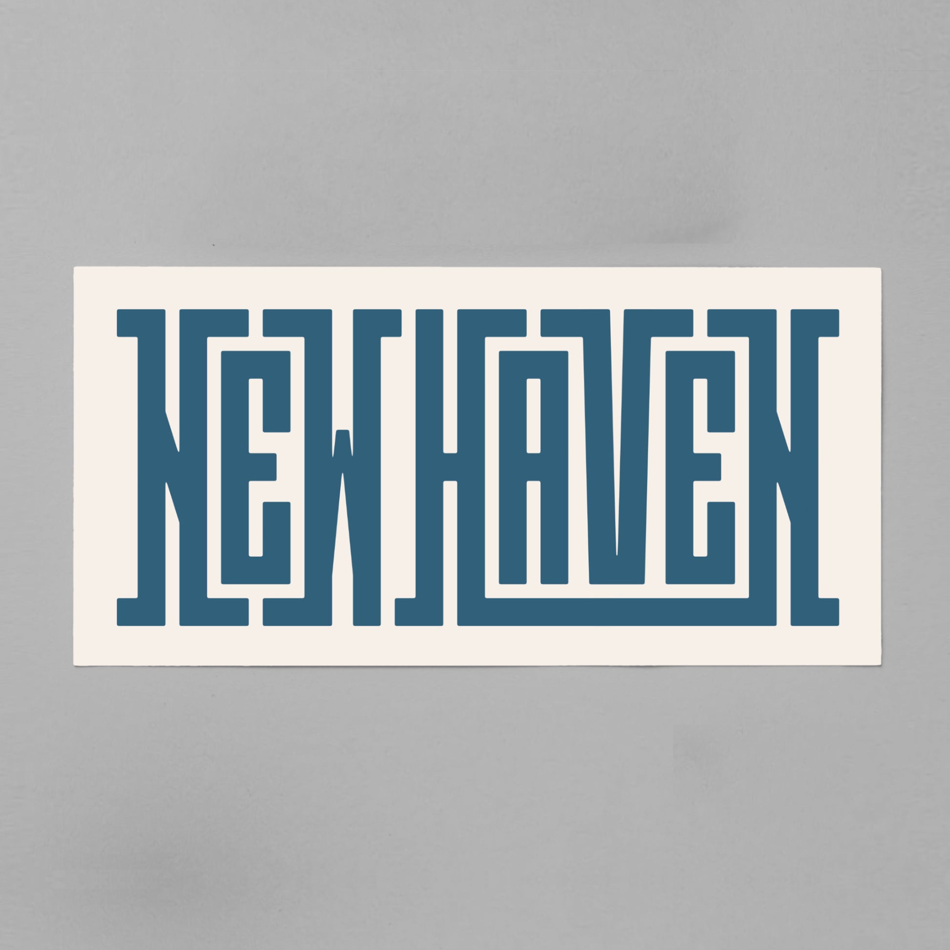 Unframed New Haven Poster on Gray Background