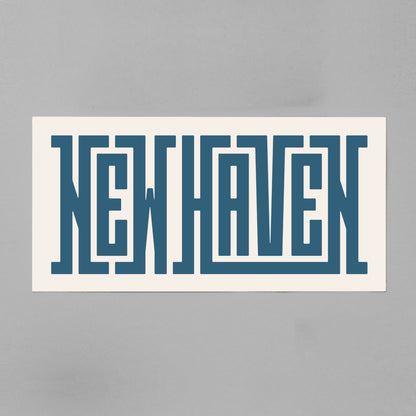Unframed New Haven Poster on Gray Background