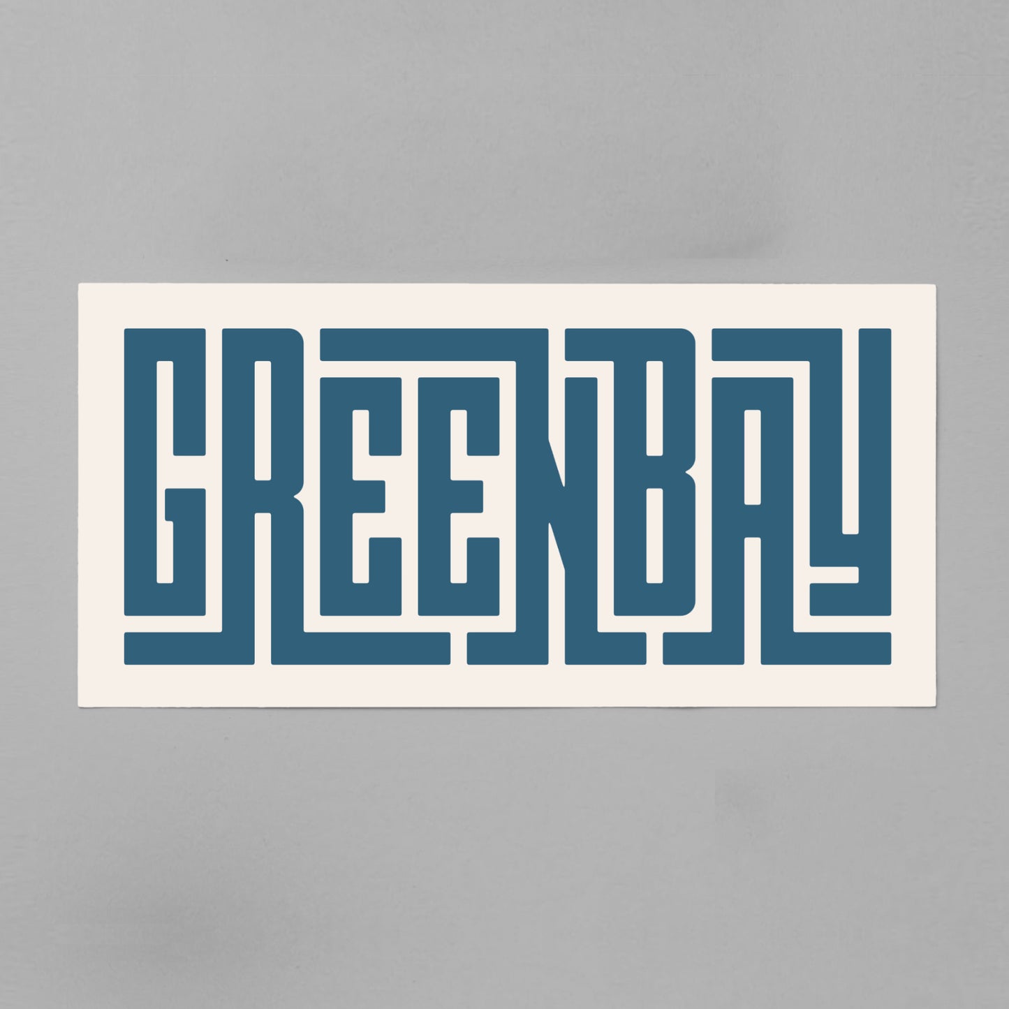 Unframed Green Bay Poster on Gray Background