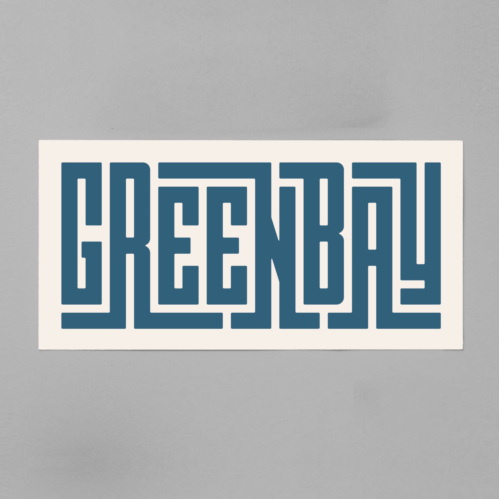 Unframed Green Bay Poster on Gray Background