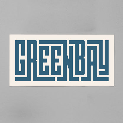 Unframed Green Bay Poster on Gray Background