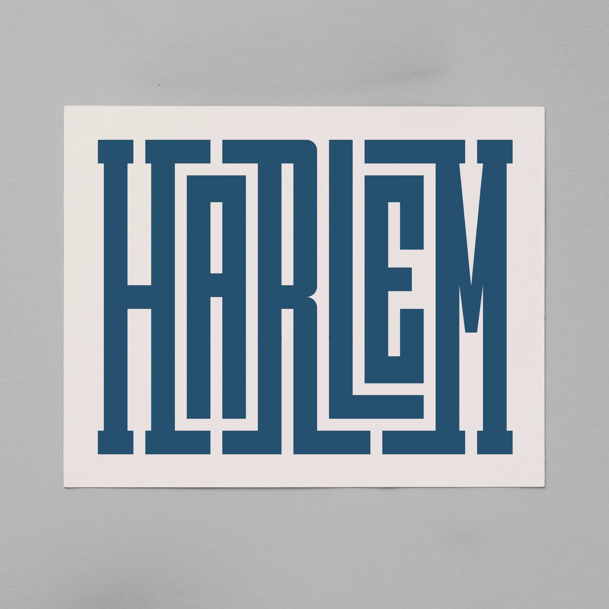 Unframed Harlem Poster on Gray Background