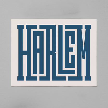 Unframed Harlem Poster on Gray Background