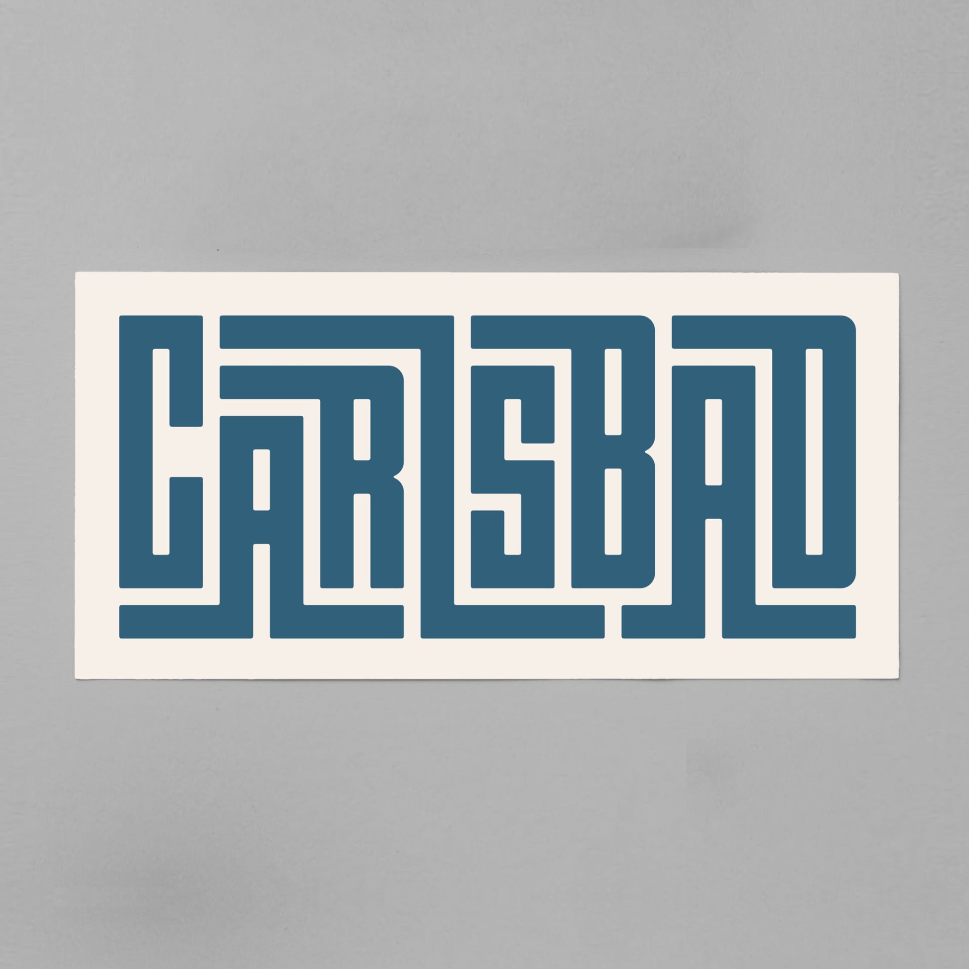 Unframed Carlsbad Poster on Gray Background