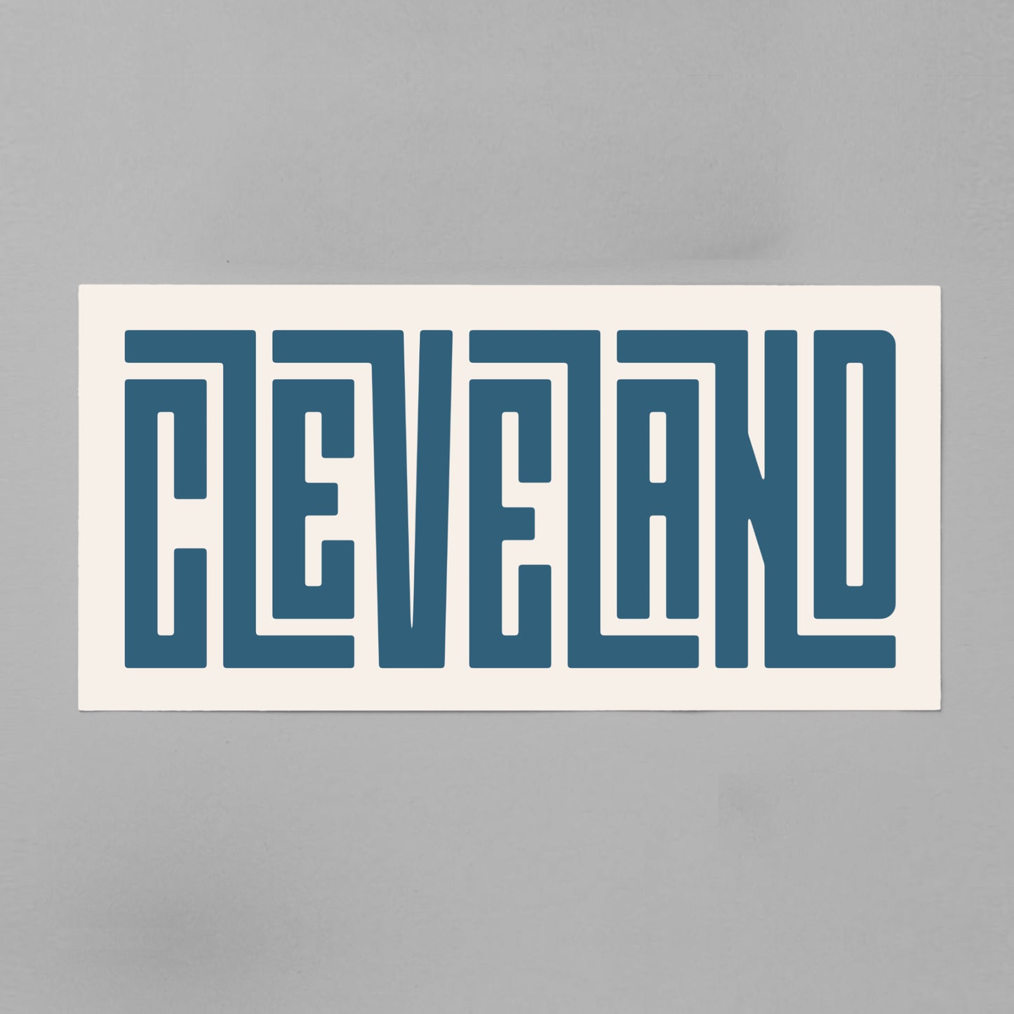 Unframed Cleveland Poster on Gray Background