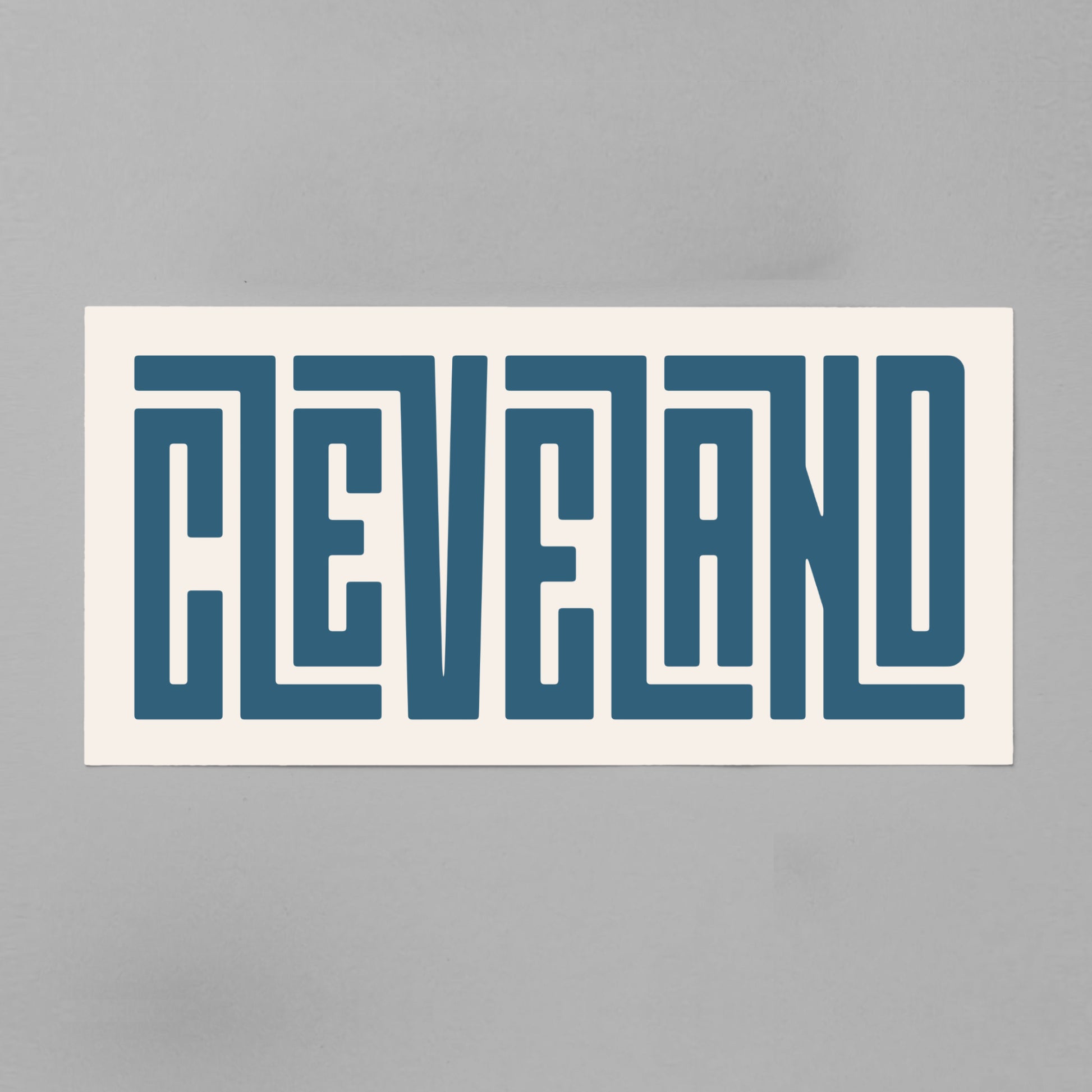 Unframed Cleveland Poster on Gray Background
