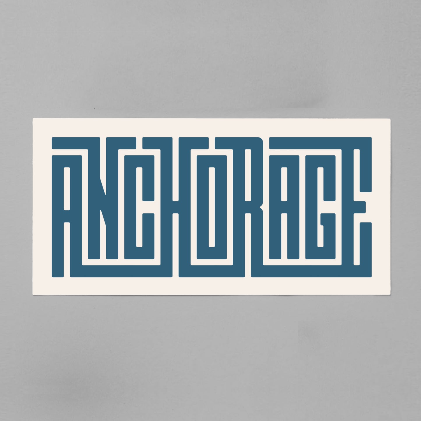 Unframed Anchorage Poster on Gray Background