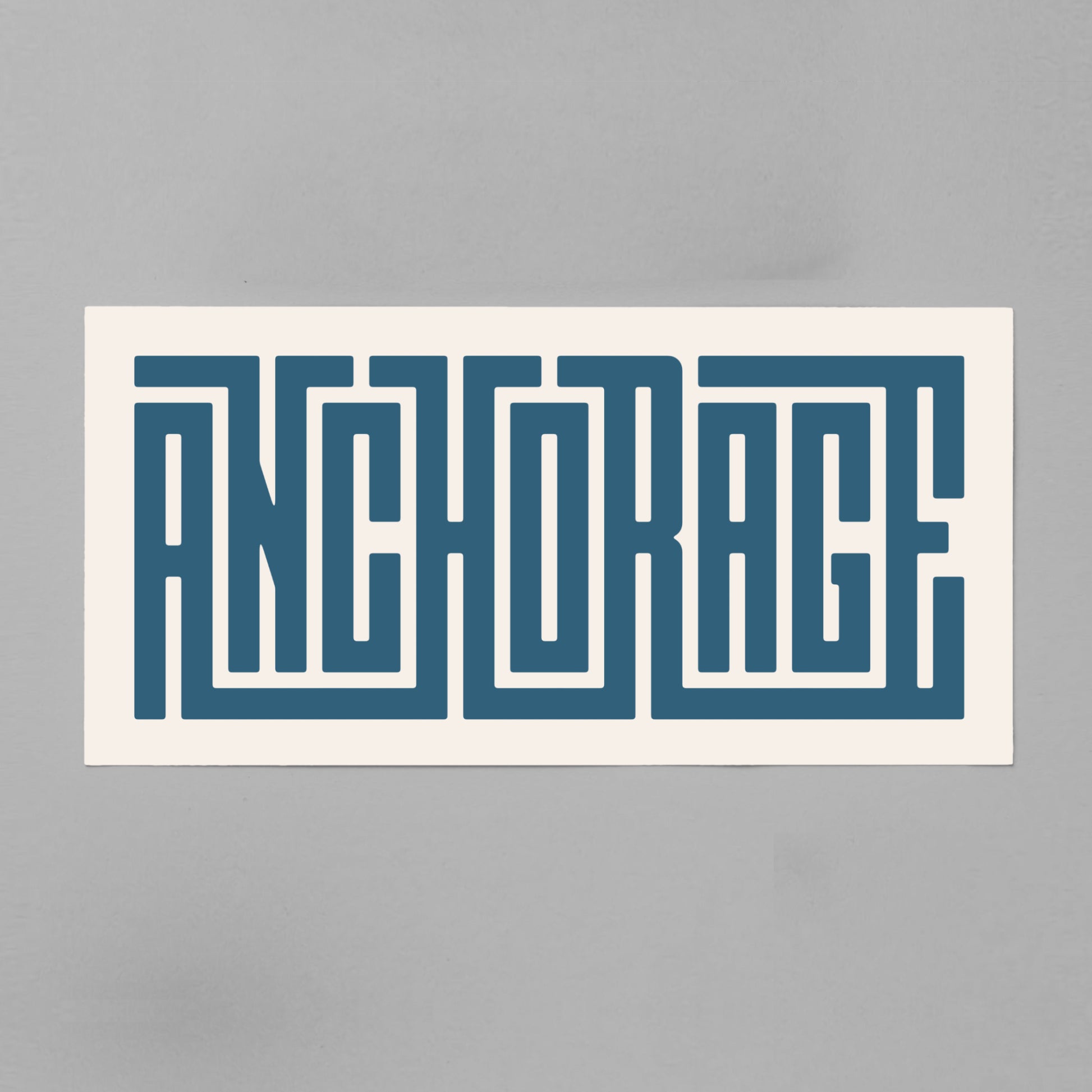 Unframed Anchorage Poster on Gray Background