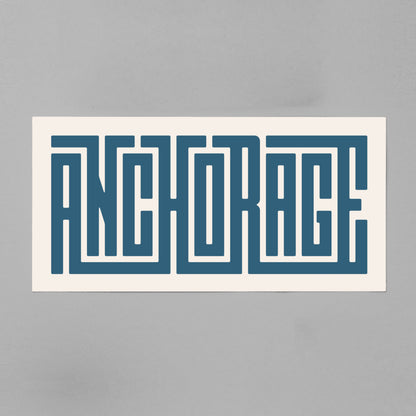 Unframed Anchorage Poster on Gray Background