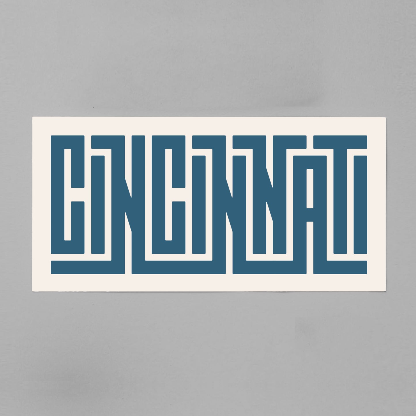 Unframed Cincinnati Poster on Gray Background