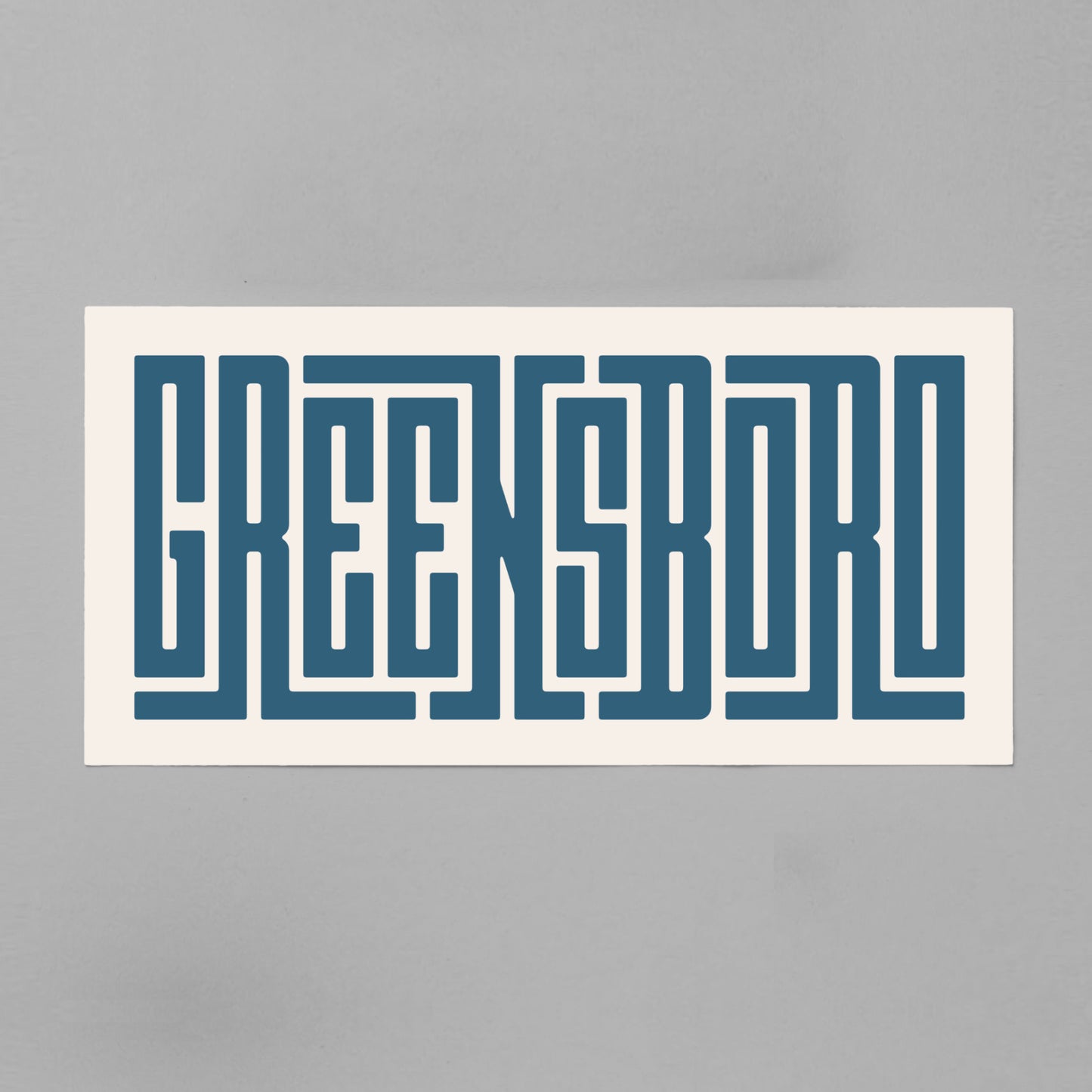 Unframed Greensboro Poster on Gray Background