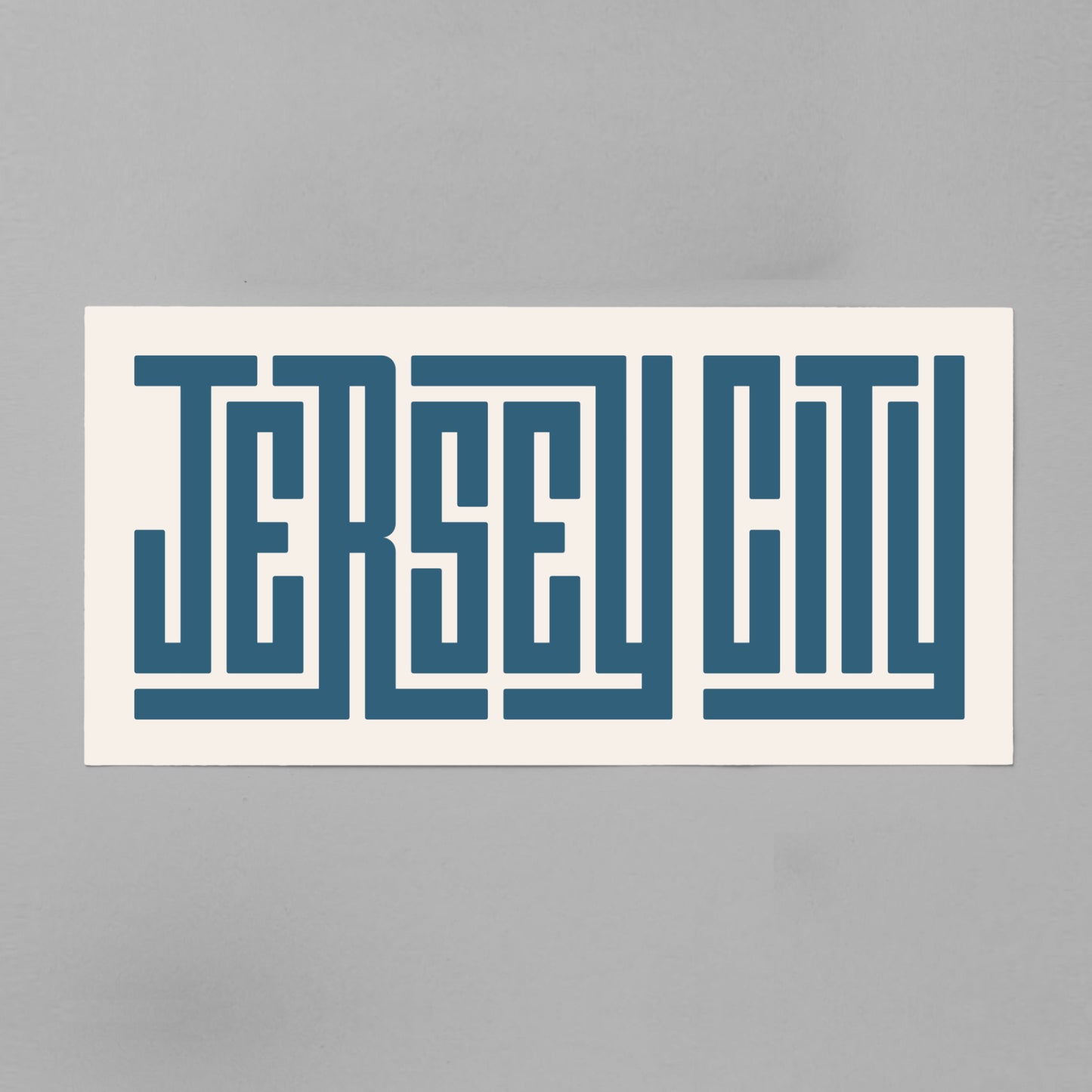Unframed Jersey City Poster on Gray Background
