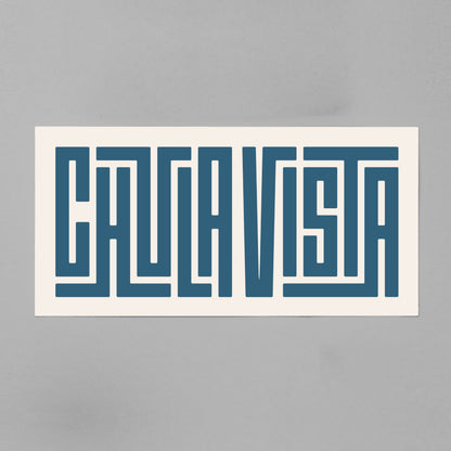 Unframed Chula Vista Poster on Gray Background