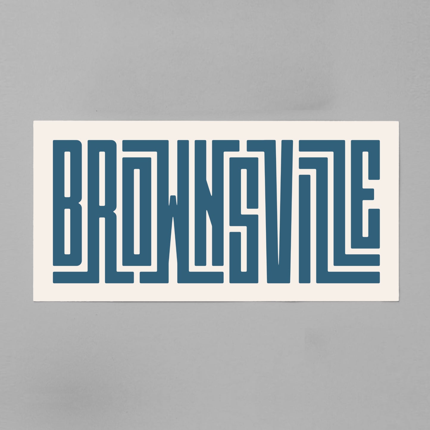 Unframed Brownsville Poster on Gray Background