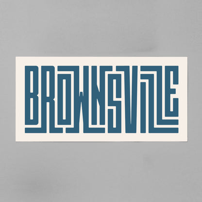 Unframed Brownsville Poster on Gray Background