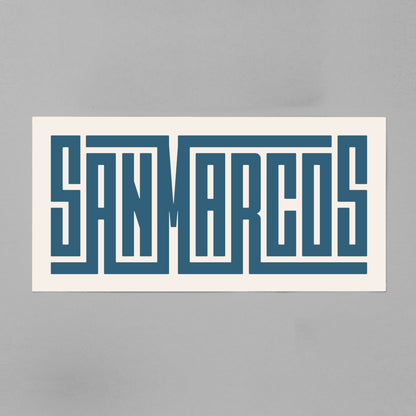 Unframed San Marcos Poster on Gray Background