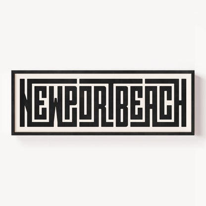 Newport Beach - Typography Print