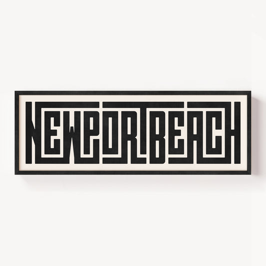 Newport Beach - Typography Print