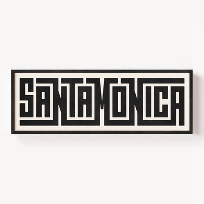 Santa Monica - Typography Print
