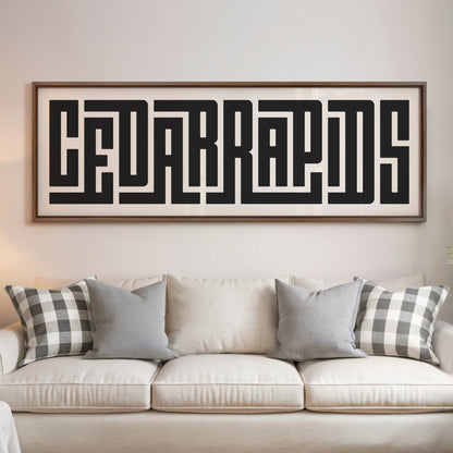 Cedar Rapids - Typography Print