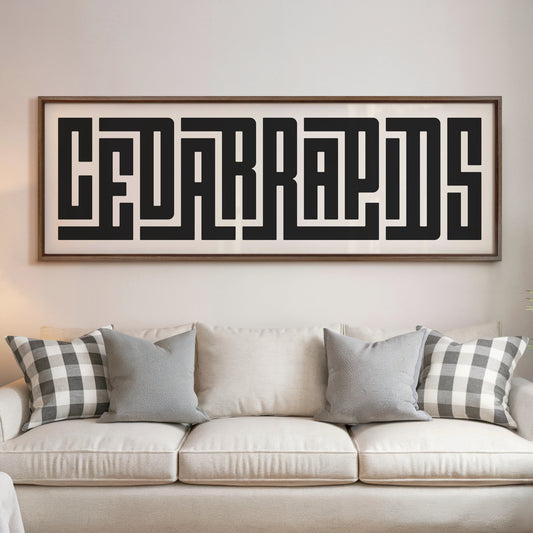 Cedar Rapids - Typography Print