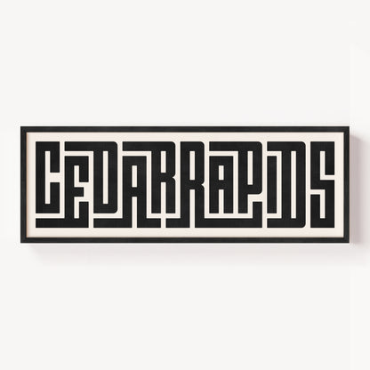 Cedar Rapids - Typography Print